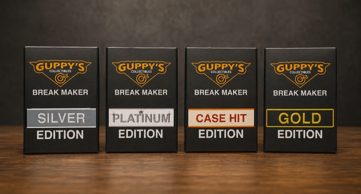 Break Maker Silver, Platinum, Case Hit, and Gold edition boxes